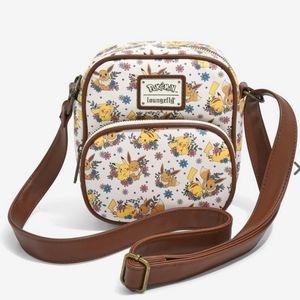 Loungefly Pokémon Pikachu & Eevee Floral Crossbody Bag